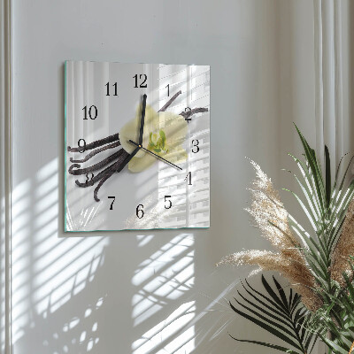 Quadratische wanduhr modern Vanille