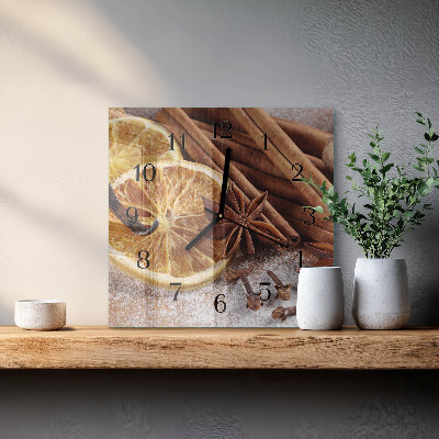 Quadratische wanduhr modern Zimtanis