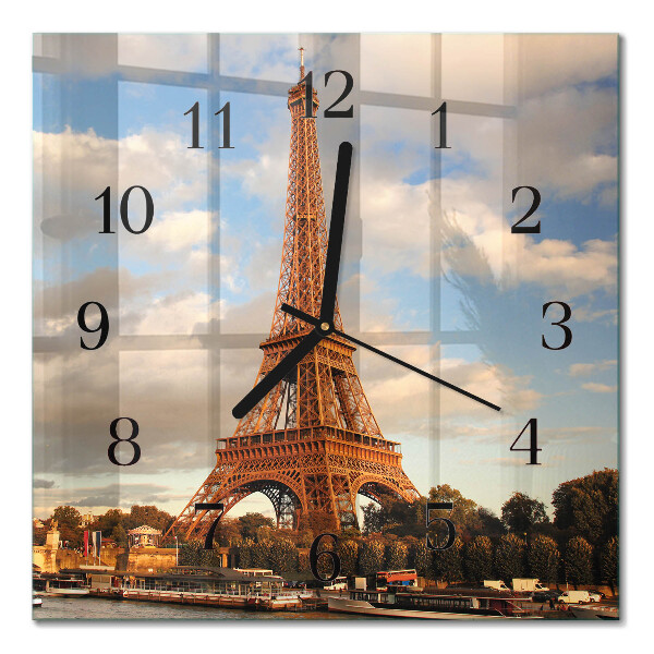 Quadratische wanduhr Paris