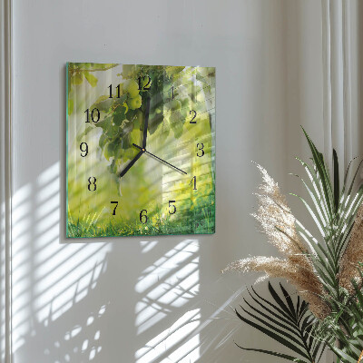Moderne wanduhr quadratisch Apfelbaum
