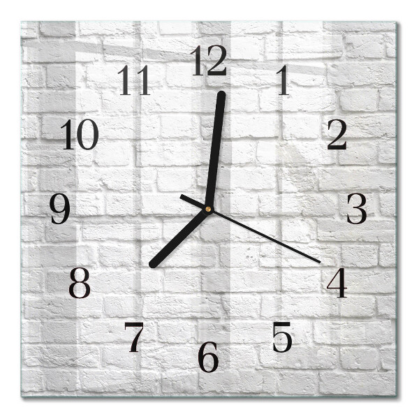 Quadratische wanduhr Ziegel