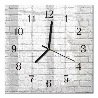 Quadratische wanduhr Ziegel