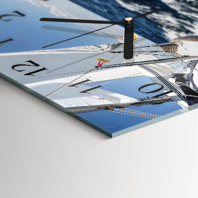 Quadratische wanduhr Yacht