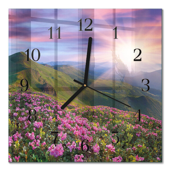 Wanduhr mit motiv quadratisch Landschaft