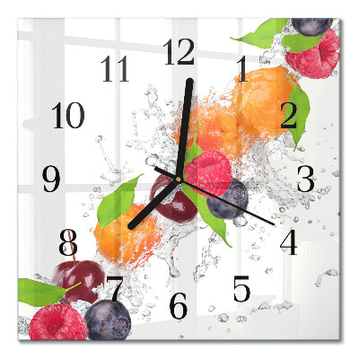 Wanduhr mit motiv quadratisch Obst