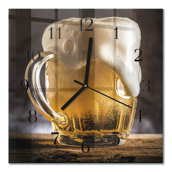 Moderne wanduhr quadratisch Bier