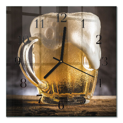 Moderne wanduhr quadratisch Bier