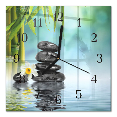 Wanduhr mit motiv quadratisch Steine