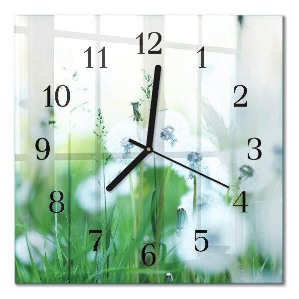 Quadratische wanduhr modern Wiese