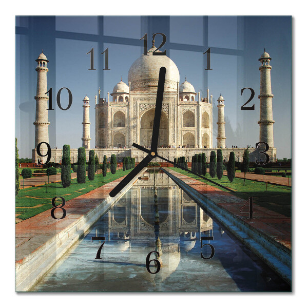 Wanduhr mit motiv quadratisch Taj Mahal