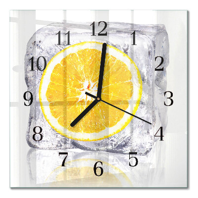 Wanduhr mit motiv quadratisch Orangeneis