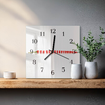 Quadratische wanduhr Chili-Pfeffer