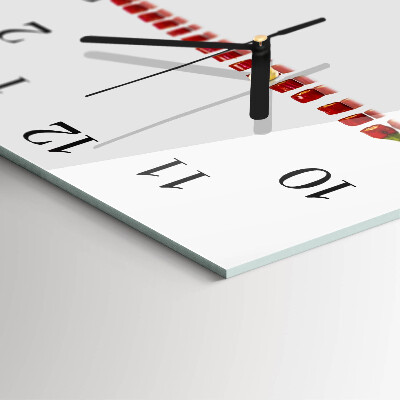 Quadratische wanduhr Chili-Pfeffer