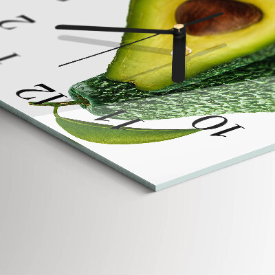Glasuhr quadratisch Avocado