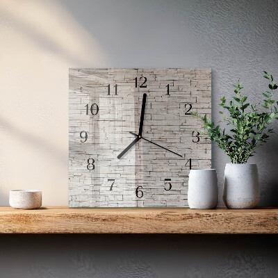 Quadratische wanduhr Klinker