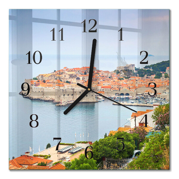 Quadratische wanduhr Naturpfad