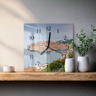 Quadratische wanduhr Naturpfad