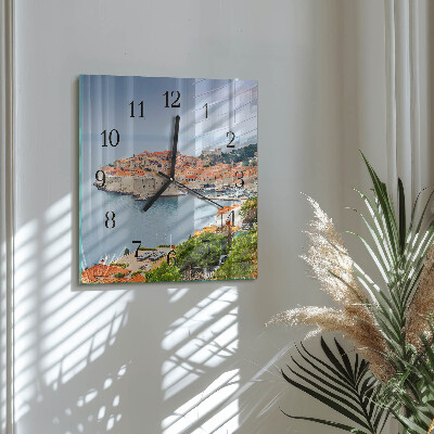Quadratische wanduhr Naturpfad