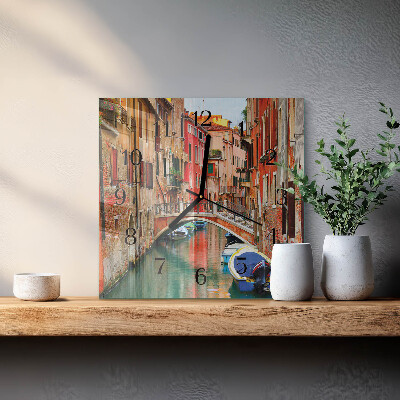 Quadratische wanduhr modern Venedig