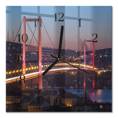 Moderne wanduhr quadratisch Brücke