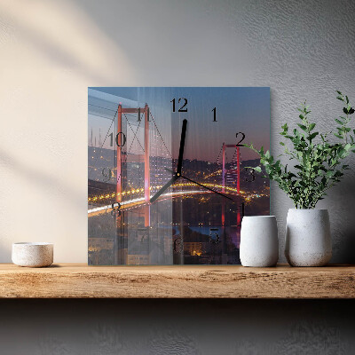 Moderne wanduhr quadratisch Brücke