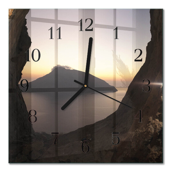 Moderne wanduhr quadratisch Ozeanberg