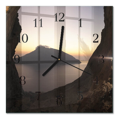 Moderne wanduhr quadratisch Ozeanberg