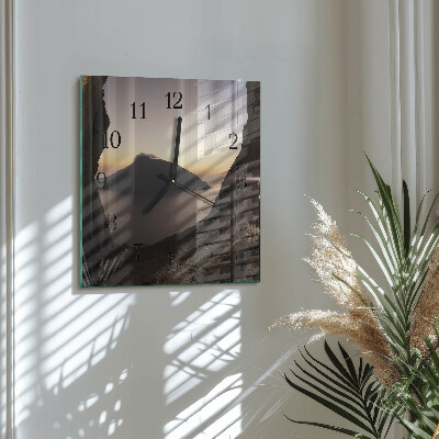 Moderne wanduhr quadratisch Ozeanberg