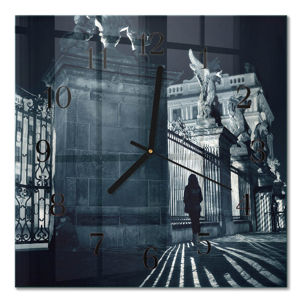 Wanduhr mit motiv quadratisch Hradschin