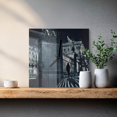 Wanduhr mit motiv quadratisch Hradschin