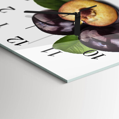 Quadratische wanduhr modern Pflaumen