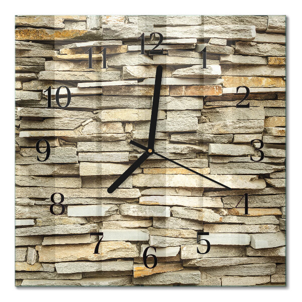 Wanduhr mit motiv quadratisch Steine