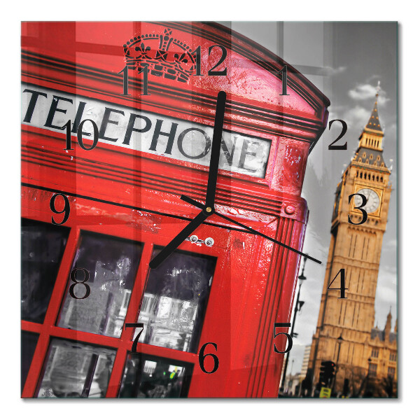 Quadratische wanduhr modern London