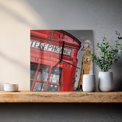 Quadratische wanduhr modern London