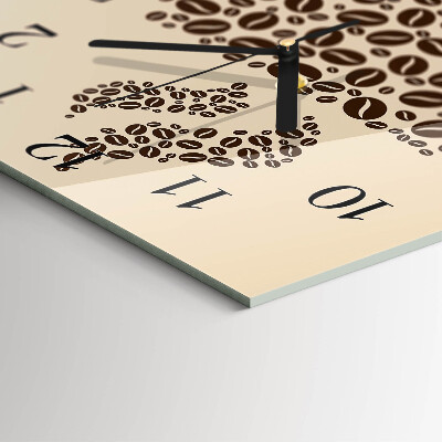 Quadratische wanduhr modern Kaffee