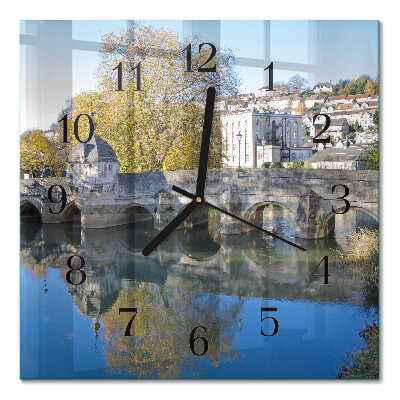 Moderne wanduhr quadratisch Brücke