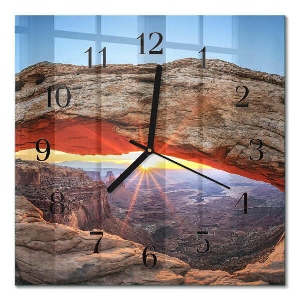 Quadratische wanduhr modern Grand Canyon