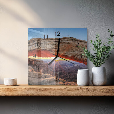 Quadratische wanduhr modern Grand Canyon