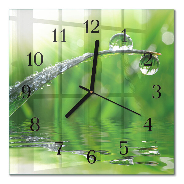 Wanduhr mit motiv quadratisch Tautropfen