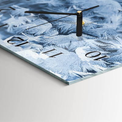 Quadratische wanduhr Schneeflocken