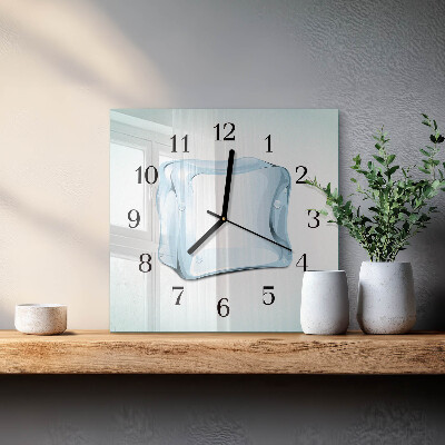 Quadratische wanduhr modern Eis