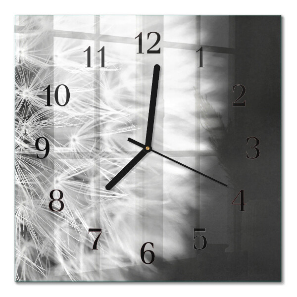 Moderne wanduhr quadratisch Löwenzahn