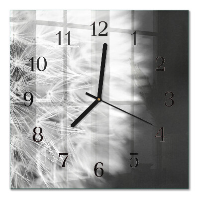 Moderne wanduhr quadratisch Löwenzahn