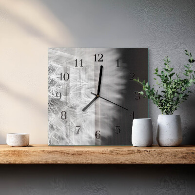 Moderne wanduhr quadratisch Löwenzahn