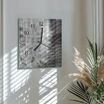 Moderne wanduhr quadratisch Löwenzahn