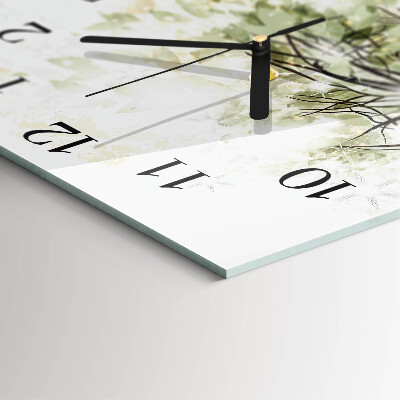 Moderne wanduhr quadratisch Baum