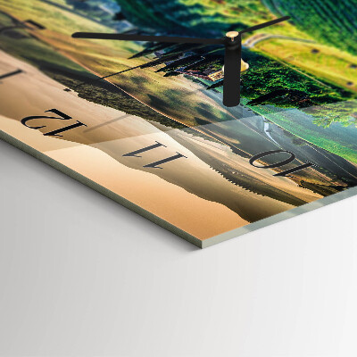 Quadratische wanduhr modern Landschaft
