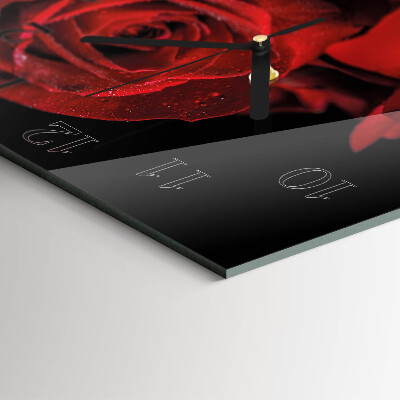 Quadratische wanduhr modern Rose