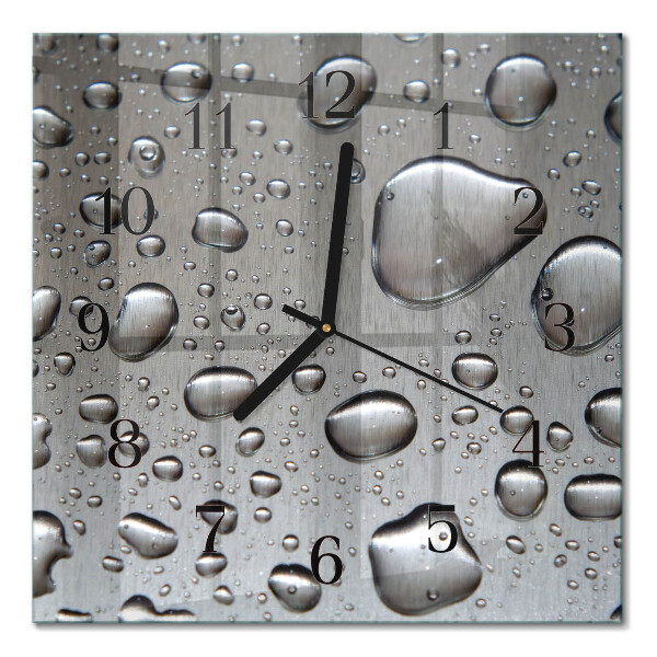 Quadratische wanduhr Tropfen