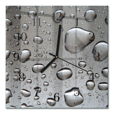 Quadratische wanduhr Tropfen